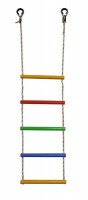 Детская веревочная лестница для ДСК 5 перекладин цвет радуга ЛВ5-3В - магазин СпортДоставка. Спортивные товары интернет магазин в Ишиме 